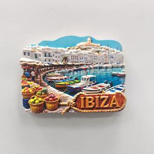 Imanes de Resina Epoxi Personalizados de Fabricante, Imanes de Nevera 3D de Santorini, Recuerdos de España, <span class=keywords><strong>Ibiza</strong></span>, para Regalos Turísticos - Product Image 2