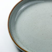 YAYU Assiettes à salade en céramique personnalisées Thaïlande Traiteur Restaurant Ensemble de dîner moucheté moderne mat Assiette en porcelaine bleue