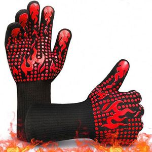Gants de barbecue en silicone résistants aux hautes températures, ignifuges et anti-brûlure, pour four, en gros, en stock usine OEM ODM - Product Image 1