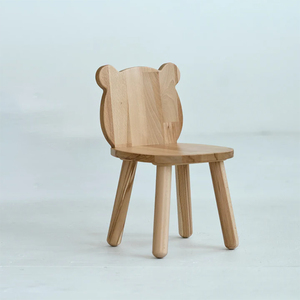 <span class=keywords><strong>Sedia</strong></span> per Bambini a Forma di Orso, Sicura per Bambini, in <span class=keywords><strong>Legno</strong></span> di Faggio Massiccio, Lucidata a Mano - Product Image 1