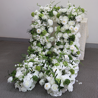 Guirlande de fleurs artificielles en soie, longues roses blanches, centre de table vert pour mariage, banquet, décoration intérieure, événement, personnalisable