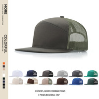 Casquette de baseball en PVC tressé à sept panneaux, style camionneur, à visière plate, pour l'extérieur, protection solaire, personnalisable, collection Printemps-Été