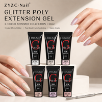 Gel de polissage OEM de marque privée 60ml pour l'extension des ongles Soak Off Quick Acrylic Gel Nai Polish Polygeling