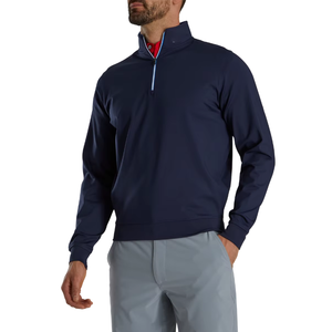 Usine personnalisée hommes hiver à manches longues demi-zip hommes rétro vintage pull demi-zip golf pull - Product Image 2