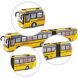 Autobús Escolar Articulado de Juguete RC Premium 1:32, Control Remoto de 4 Canales, Autobús de Doble Sección con Luces Intermitentes, Recargable, Regalo para Niños - Product Image 2