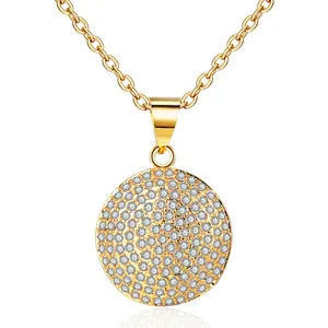 Top prodotti di tendenza aggancio di cerimonia nuziale dei monili di diamante 925 oro gesù croce collana
