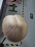 100% européenne Remy Cheveux Humains 150% Densité Monofilament Base de Soie Avec Des Clips Cheveux Topper Blonde Tuoppee Morceau de Cheveux