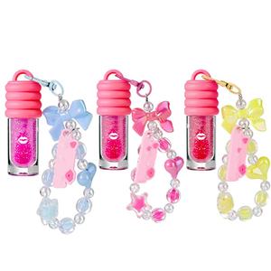 Gloss à lèvres végétalien de luxe en gros avec porte-clés, longue tenue, transparent, scintillant, repulpant, hydratant, aux herbes, marque privée - Product Image 1