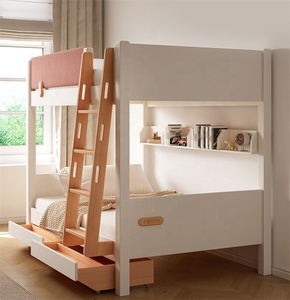 <span class=keywords><strong>Lit</strong></span> superposé en bois durable Rosegia pour enfants avec tiroirs coulissants et rangement - <span class=keywords><strong>Lit</strong></span> superposé écologique pour filles - Product Image 6