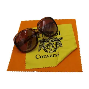 High quality silk screen logo printed mobile phone screen glasses cleaning cloth