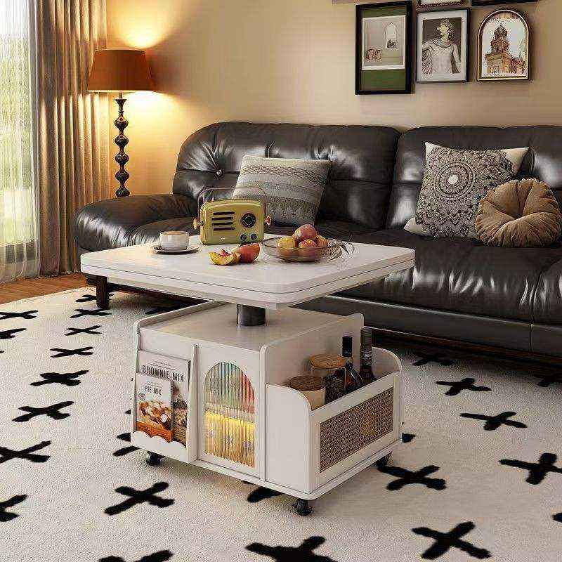 Modern Durable Foldable Lifting Coffee Table Iron Frame Movable Cart ...