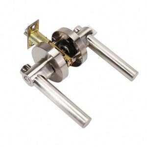 WEKIS Modern Household Satin Nickel Door <b>Locks</b> ANSI Privacy Zinc Alloy Handles for Bedroom 50/60mm Backset Lever Door <b>Locks</b> - Product Image 6