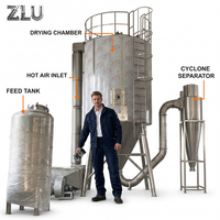 Machine de séchage par pulvérisation industrielle automatique en acier inoxydable avec PLC, pompe, moteur et atomiseur pour la transformation continue des aliments, du café et du lait en poudre