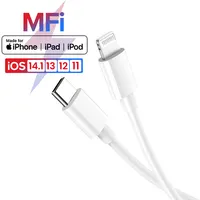 एमएफआई प्रमाणित मूल C94 एमएफआई यूएसबी सी प्रकाश केबल 8pin करने के लिए एप्पल के लिए पीडी 3A 18W तेजी से चार्ज iphone केबल डेटा काबो