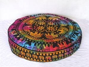 Tie Dye Indian Handmade <b>Large</b> <b>Throw</b> Floor Pillow Cover Hippie Bohemian Mandala Meditation Yoga Cushion - Product Image 6