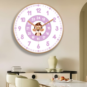 <span class=keywords><strong>Reloj</strong></span> de Pared Educativo Analógico Ultra Silencioso con Diseño de Animales, de Plástico y Vidrio, para Hogar, Aula, Sala de Estar, Escuela - Product Image 4