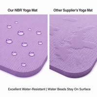 Tapis de fitness rectangulaire NBR personnalisé en usine OEM, coussin de sol en mousse à mémoire de forme élastique à rebond élevé pour l'entraînement à domicile