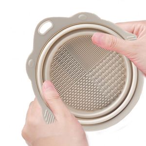 In Stock <b>Silicone</b> Makeup Brush Cleaner Bowl, Foldable Brush Cleaning Mat & Sponge Pad for Makeup Tools Cleaning - Product Image 4