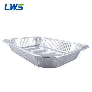 Conteneur rectangulaire <span class=keywords><strong>jetable</strong></span> en aluminium de 5830 ml, prix usine, résistant au four, qualité alimentaire, pour boulangerie, avec couvercle en aluminium - Product Image 1