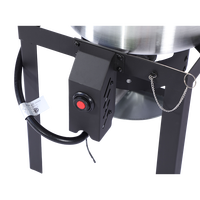 Brûleur à propane pour friteuse à dindes d'extérieur avec marmite en aluminium de 30 QT, revêtement intérieur nano et couvercle pour la cuisson des écrevisses