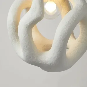 Lampe suspendue nuage Wabi Sabi en ciment, style industriel, décoration intérieure, lampe de chevet dorée, nordique moderne - Product Image 2