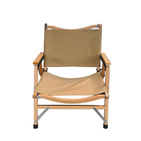 Chaise de camping pliante en bois pour l'extérieur, chaise Kermit légère et portable pour le jardin, la terrasse, le camping et les voyages