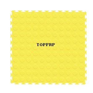 Heavy Duty Coin Pattern Interlocking PVC Insulation Floor <b>Tiles</b> for Workshop - Product Image 2
