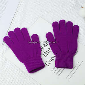 Özel Logo ucuz kış eldiven toptan dokunmatik ekran eldiveni kış için özel örme eldiven - Product Image 5