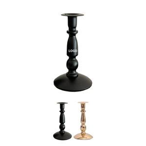 Wholesale American Style <b>Retro</b> Wrought Iron Semicircular Base Roman Column Candlestick <b>Dining</b> <b>Table</b> Decoration - Product Image 1