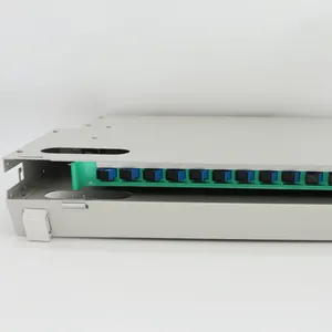 กรอบการกระจายใยแก้วนำแสง Odf Rack Mount 12 LC 24พอร์ตหลัก Odf