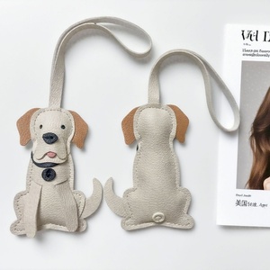 Luxury PU Leather Keychain Cute Pet Labrador Retriever Bichon <strong>Dog</strong> <strong>Keyring</strong> Puppy Animal Car Key Chains Women's Backpacks Pendants - Product Image 4