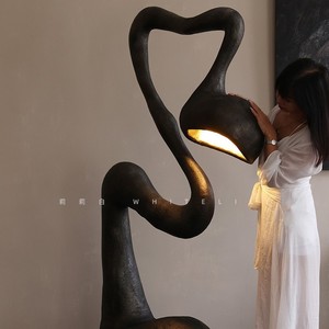 Lámpara de Pie Artística Whitelily con Luz LED, Altura Ajustable, para Sala de Estar o Estudio - Product Image 3