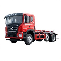 Camion compacteur diesel Dongfeng Shenhua à essieu relevable et bras de levage, type bras, huit roues arrière, pour la collecte des déchets industriels