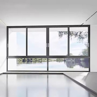 Rideau suspendu à motif d'ouverture horizontale en alliage d'aluminium à économie d'énergie pour fenêtre coulissante contemporaine à six voies