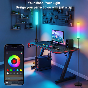 <span class=keywords><strong>Compra</strong></span> al por Mayor 360 °   Lámpara de Pie Cilíndrica LED Inteligente Moderna, Minimalista, con Control por Voz y App, Iluminación Uniforme, para Sala de Juegos - Product Image 2