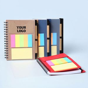 Wholesale PP Cover Spiral Note Pad Custom Logo <b>Mini</b> <b>Notebook</b> Memo Sticky Notepad and Pen - Product Image 1
