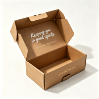 Boîtes d'expédition personnalisées avec logo double impression, en papier kraft, pour envoi postal, emballage en carton ondulé pour vêtements