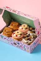 Boîte à gâteaux personnalisée avec logo imprimé en relief, pliable en carton, pour gâteaux, biscuits, cookies, beignets