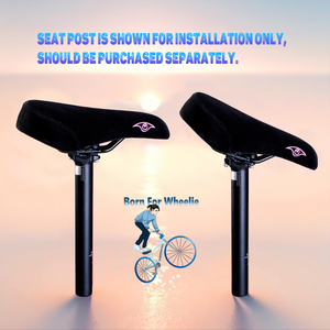 Selle de Vélo de Stunt Wheelie Funsea pour Femme Fille, Surface en Flanelle, Rail 8mm, Broderie Logo Rose - Product Image 6