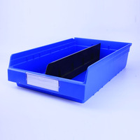 Boîte de rangement Lastic avec séparateurs, compatible avec les rayonnages, jaune, bleu, vert, personnalisable, boîte à pièces à façade ouverte pour le stockage en entrepôt