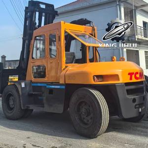 Chariot élévateur TCM FD100Z8 10 tonnes d'occasion, chariot élévateur japonais 10 tonnes, moteur Isuzu 6BG1, machine d'occasion, chariot élévateur à essence, 4000 mm, 10000 kg - Product Image 2