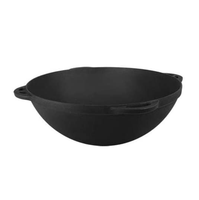 Pot en fonte isolé à Double poignée avec couvercle, 8 w, plats en fonte, grande bouche, four robuste, 12 L