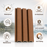Panneau mural ASA en bois-plastique co-extrudé à grand motif en relief, anti-fissuration, pour revêtement de balcon extérieur, projet de entrepreneur