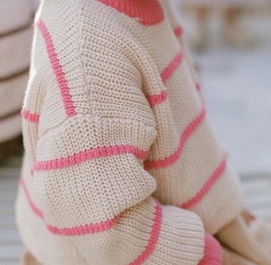 <span class=keywords><strong>Pull</strong></span> pour fille et <span class=keywords><strong>garçon</strong></span> <span class=keywords><strong>Pull</strong></span> à manches longues en coton rayé 100% coton col rond 2024 accepte les couleurs personnalisées - Product Image 6