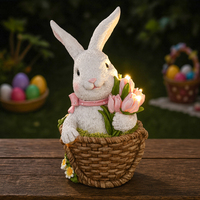 Nouvelles décorations de Pâques en résine, simulation de couple de lapins, cadeau créatif, ornements en résine pour la maison et le bureau