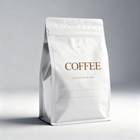 Sacs à café et à thé imprimés sur mesure avec valve 250g 500g 1Kg Papier mat avec fermeture éclair Sacs à café Emballage alimentaire