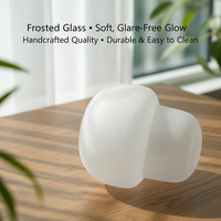 Abat-jour en verre soufflé à la main de style rustique européen, en forme de champignon, pour lampe de chevet de chambre ou bureau, abat-jour de remplacement
