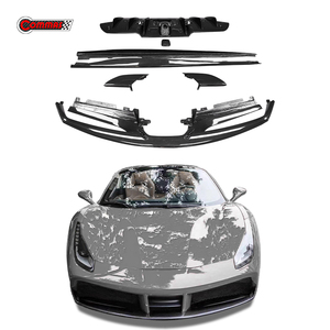 Kit de Carrocería Estilo OEM de Fibra de Carbono Seca para Ferrari 488: Labio Delantero, Faldones Laterales, Cubierta de Faros Antiniebla Traseros, Difusor Trasero - Product Image 1
