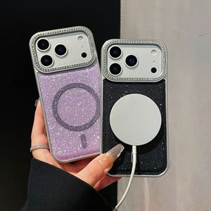 Funda Protectora para Teléfono iPhone 17, 17 Pro, 17 Pro Max, de Cuero PU con Brillantina, Resistente a Impactos, con Carga Magnética y Protección TPU - Product Image 5