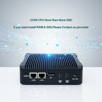 Mini PC Serveur Client Léger Industriel J3160 Quad Core Linux Double LAN Sans Ventilateur pour Kiosque Libre-Service